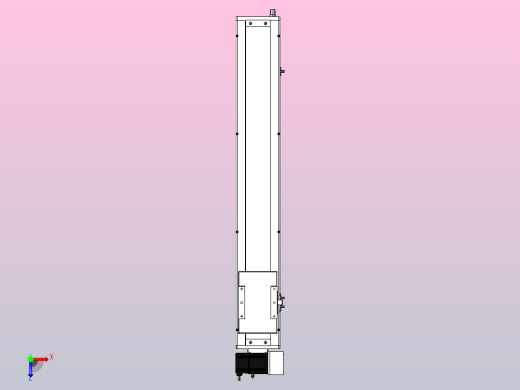 SCM14-700-RU滚珠花健、支撑座、滚珠丝杠、交叉导轨、直线模组俯视缩略图
