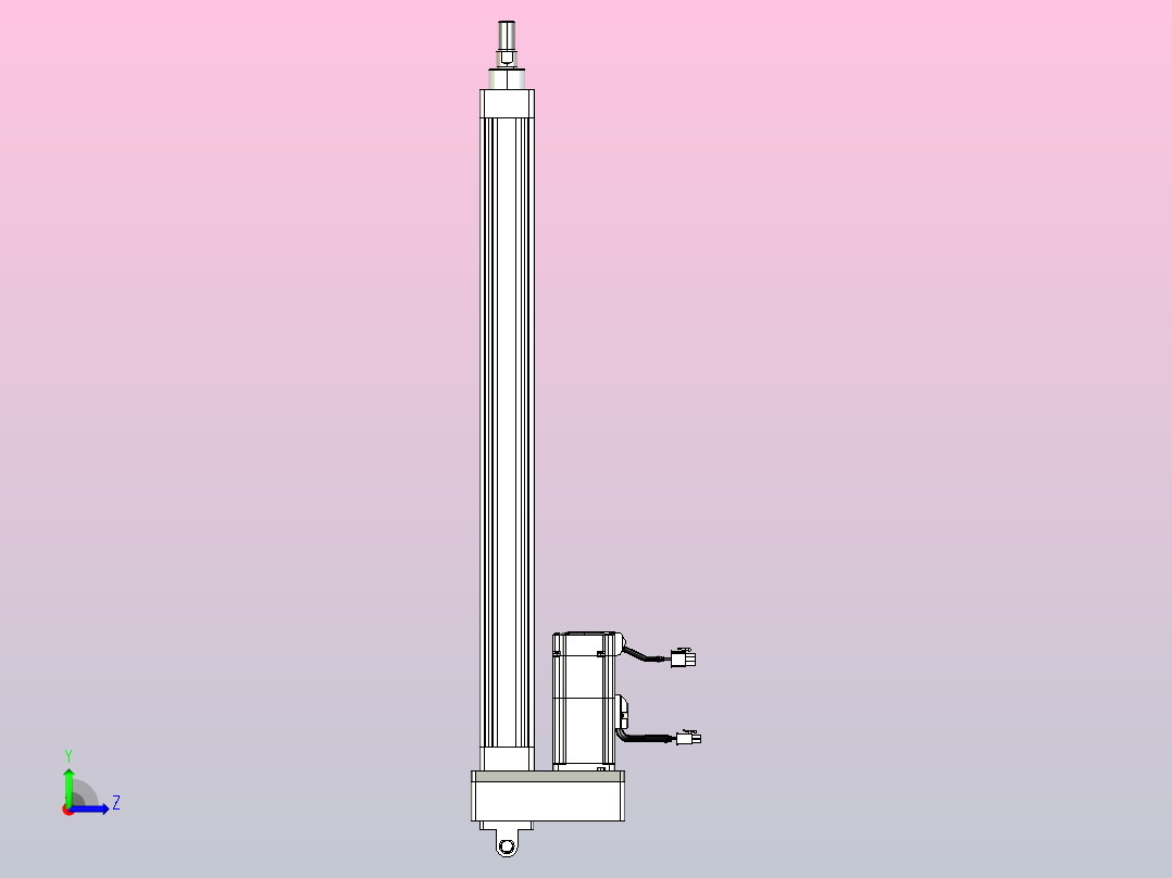 轻载电动缸TPA-ESR40-1210C-L500-MR-CB-W-P40-C3左视图