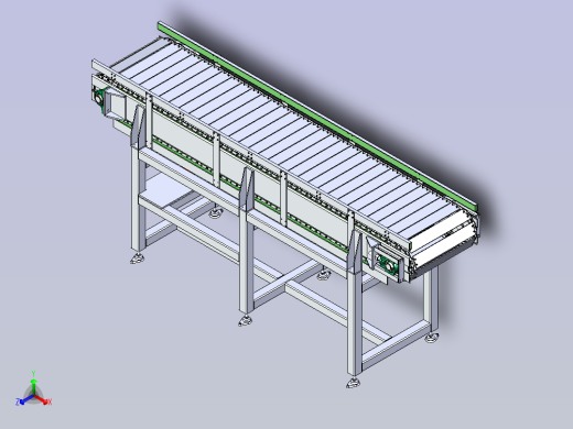 3m链板输送线3D图模型
