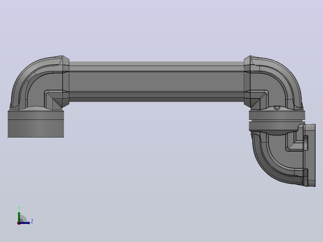 操作箱-A1-墙座+90度箱体连接器50-65[操作箱-A1-墙座+90度箱体连接器-500-500]左视图