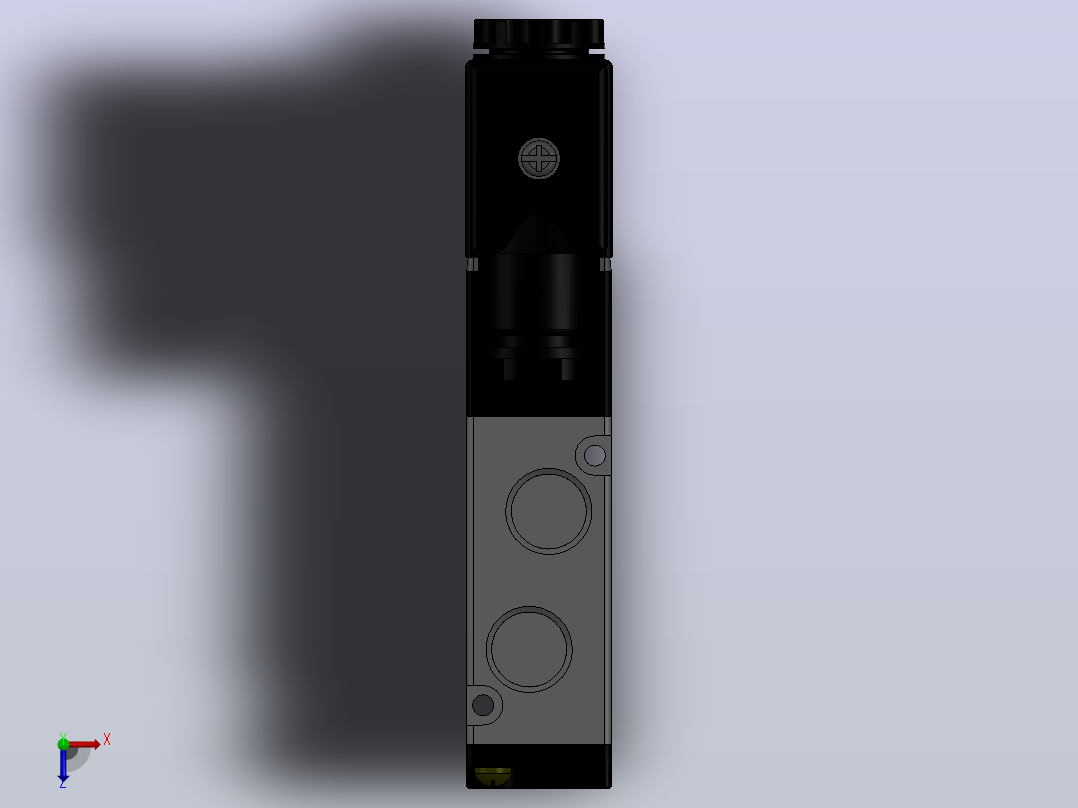 电磁阀4V210-08-B（SV-6102-24VDC-K-L-M2）俯视图