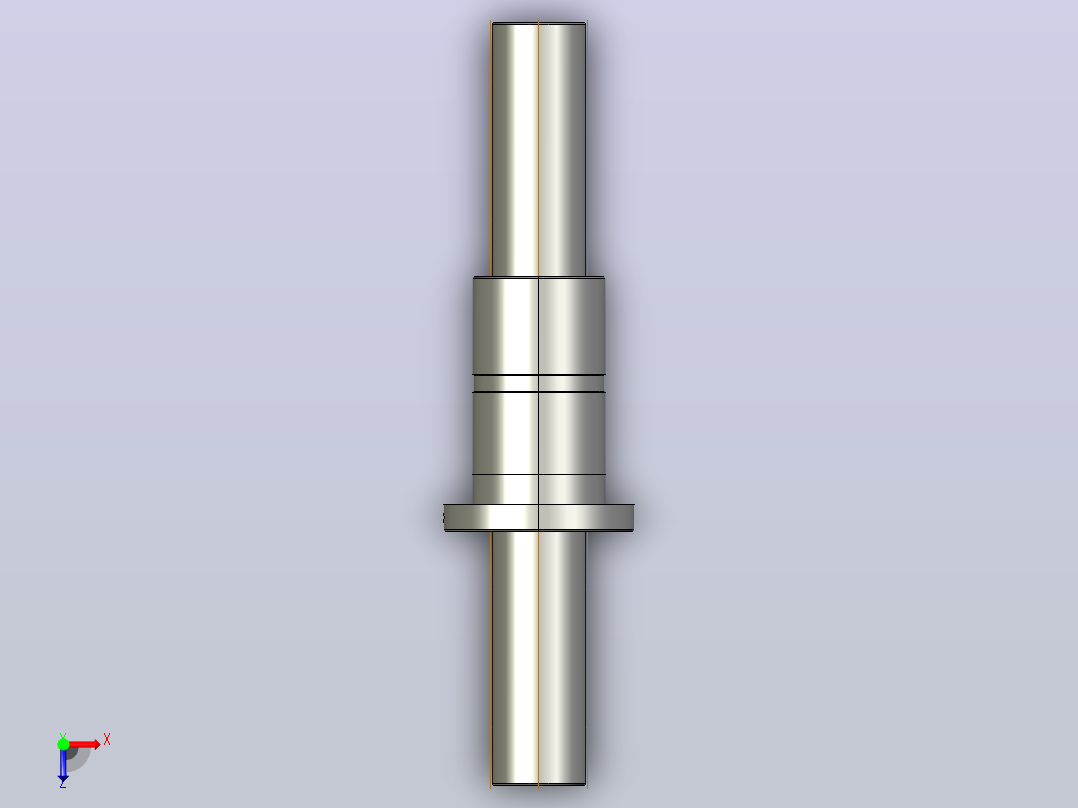 FFZD8012-4滚珠丝杆3D模型俯视图