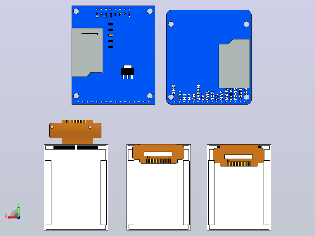 1.8英寸LCD TFT模块后视图