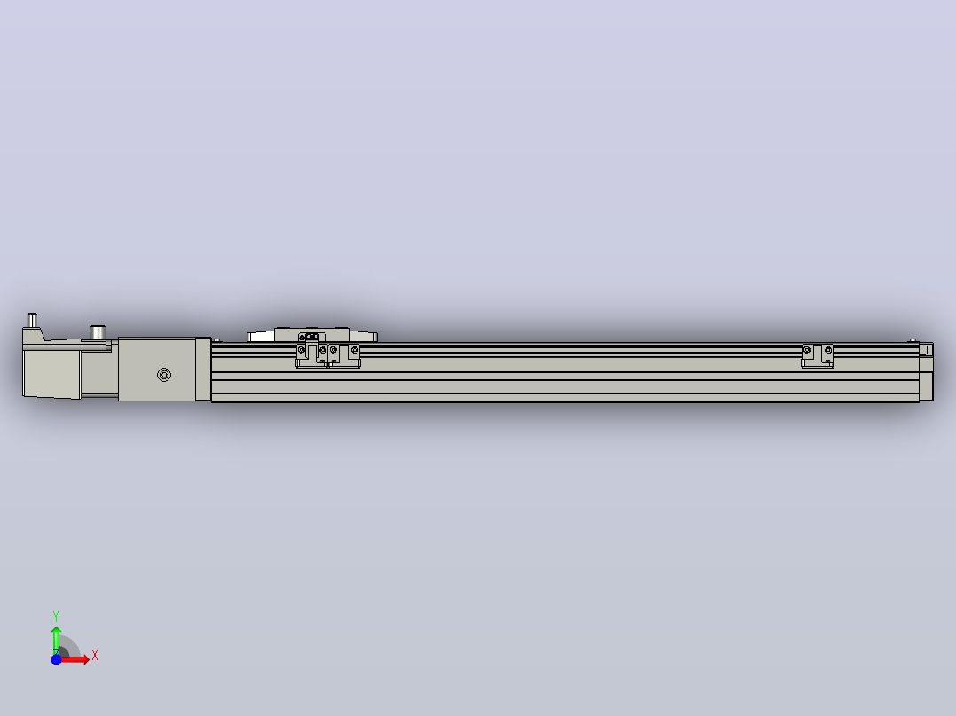 GTH4-L#-350-BC-M05-C3 GTH4内嵌式螺杆滑台 电机直连 TOYO模组滑台电缸前视图