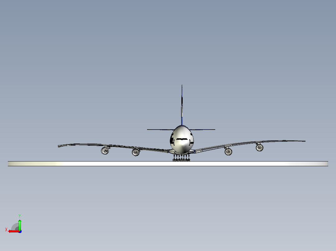 空客A380后视图