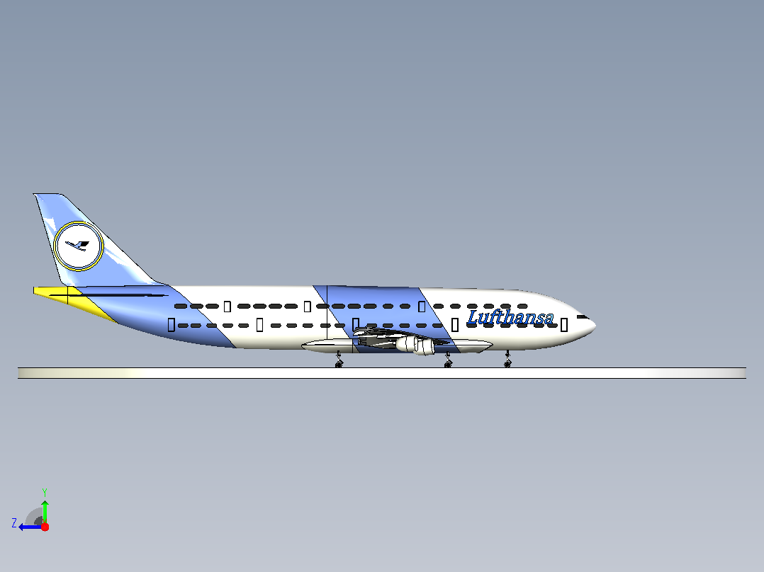 空客A380右视图