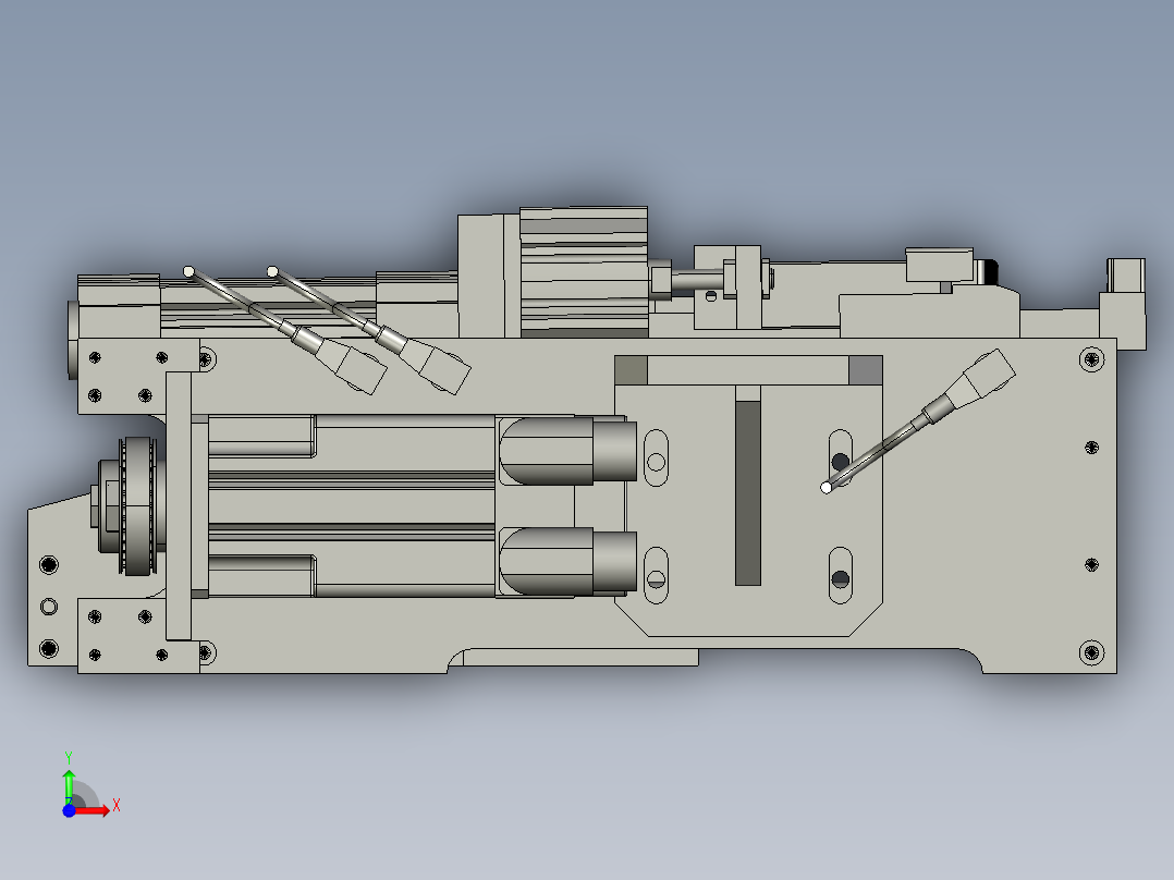 气动夹具、切断装置前视图