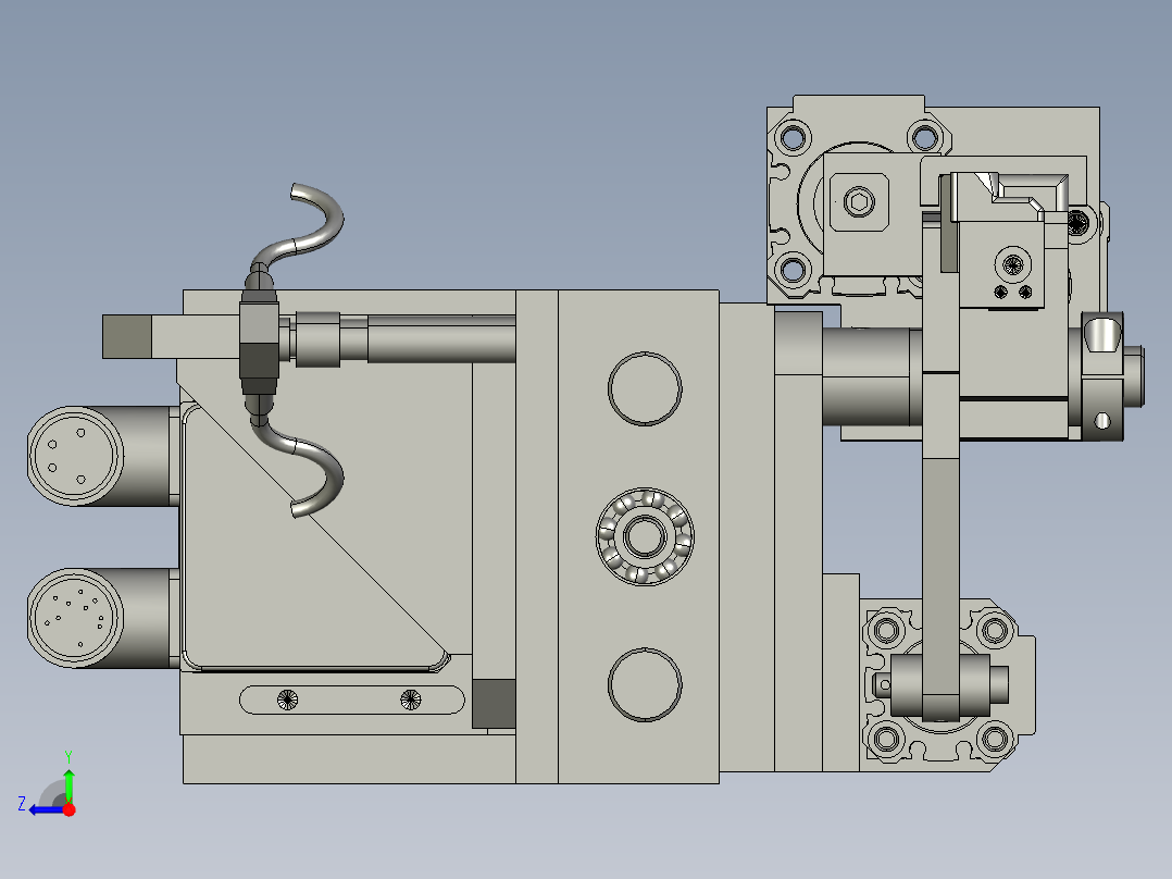 气动夹具、切断装置右视图