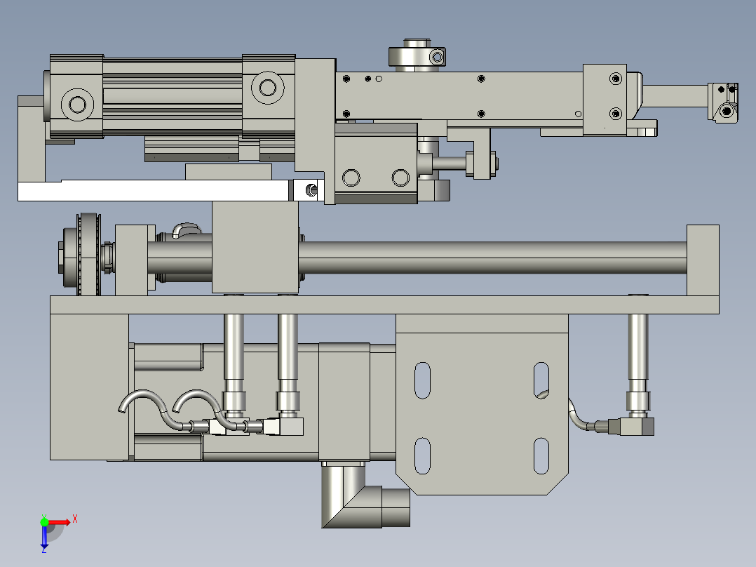 气动夹具、切断装置俯视图