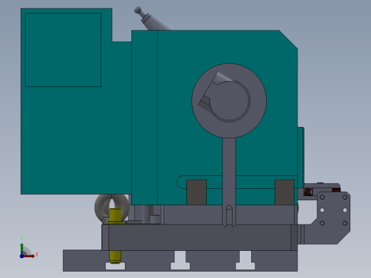 输出主动齿轮液压夹具组立图前视缩略图