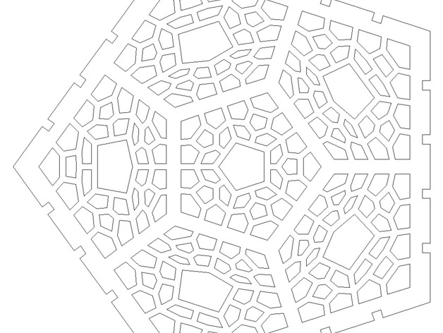 多面体影子灯激光雕刻图纸 dxf格式