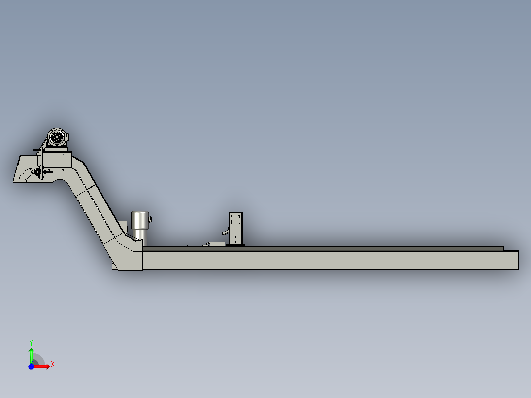 机床排屑器前视图