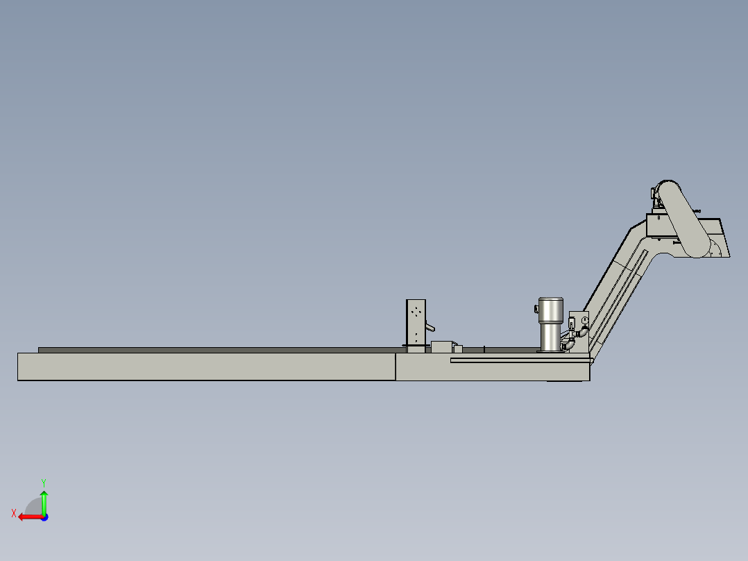 机床排屑器后视图