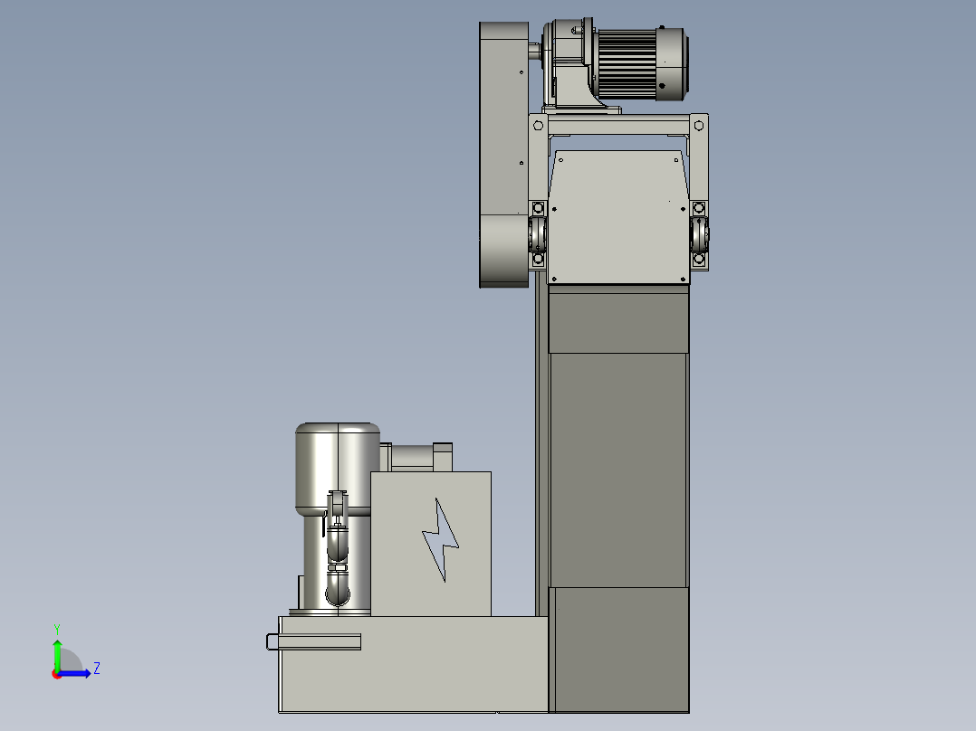 机床排屑器左视图