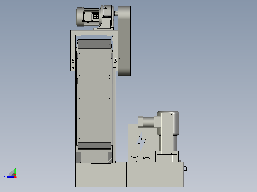 机床排屑器右视图
