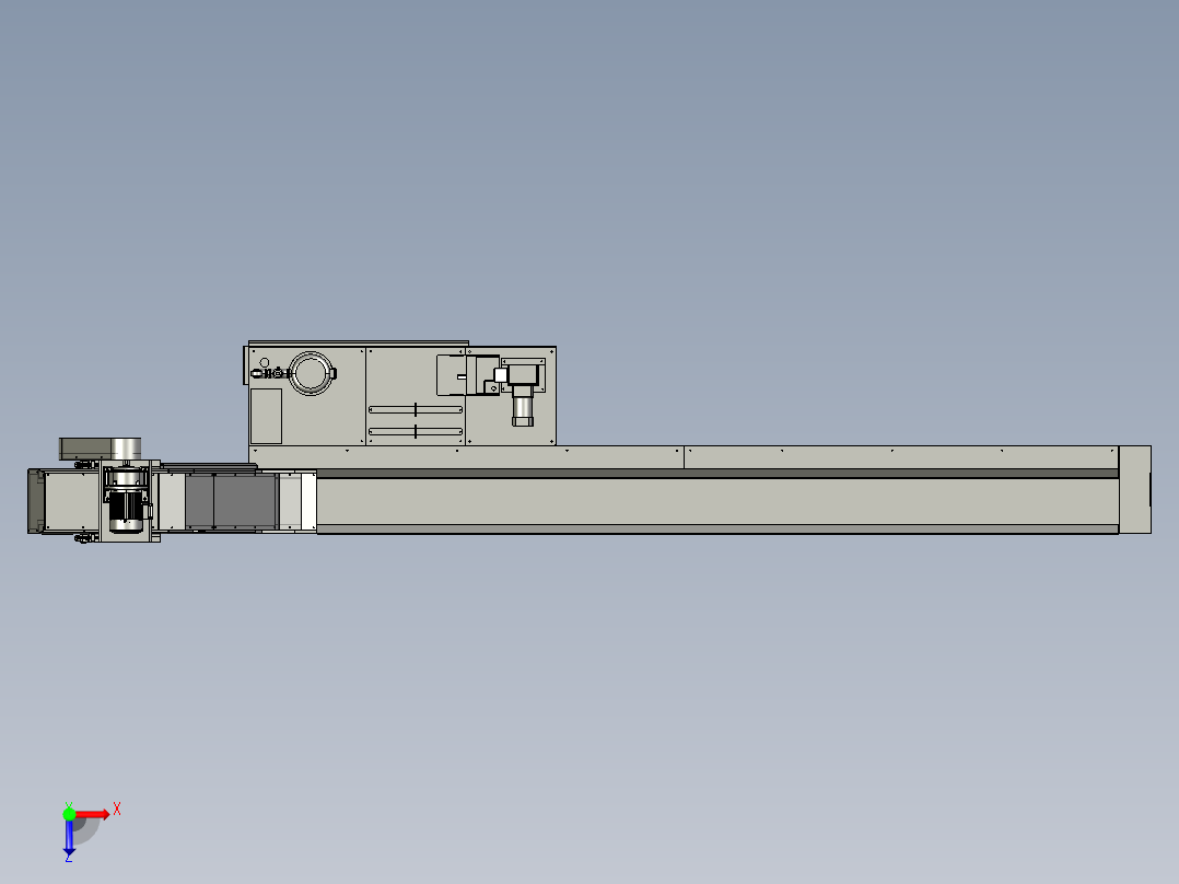 机床排屑器俯视图