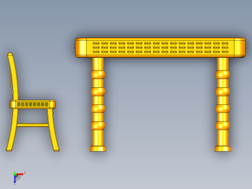 桌椅俯视缩略图