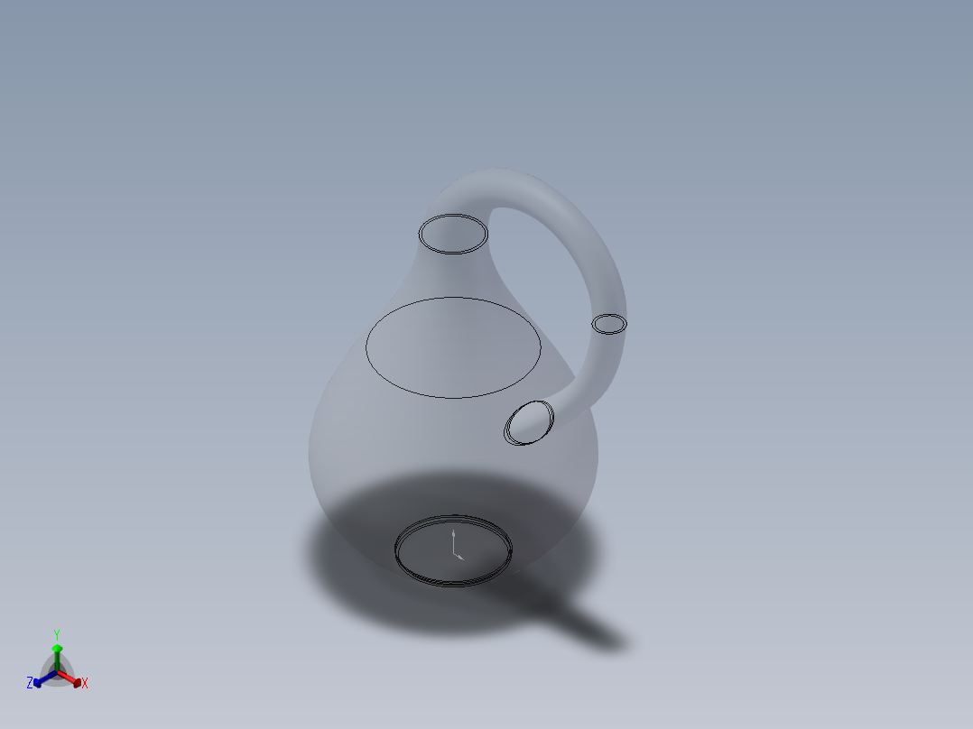 克莱因瓶正等轴测图