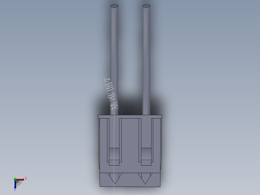 SMA接插件俯视图