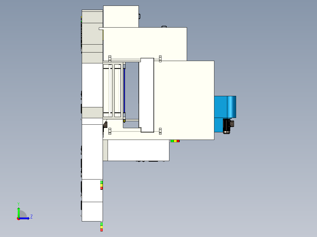 网板循环式五轴喷涂线左视图