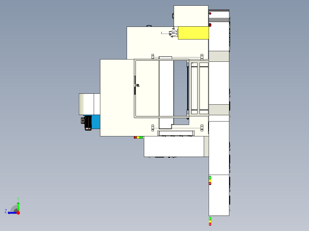 网板循环式五轴喷涂线右视图