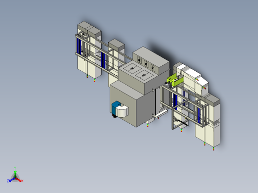 网板循环式五轴喷涂线正等轴测缩略图