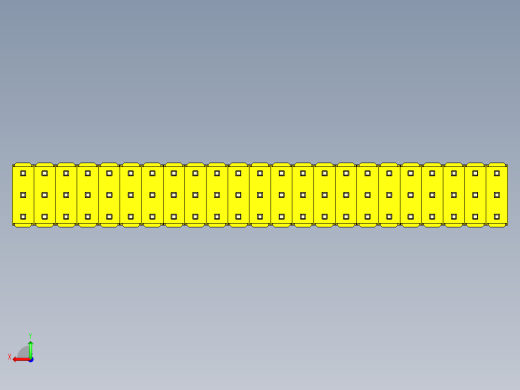 彩色公头100mil（2.54mm）系列-DS1021_yellow_3x23p_100mil_Type1_rev1.0后视缩略图