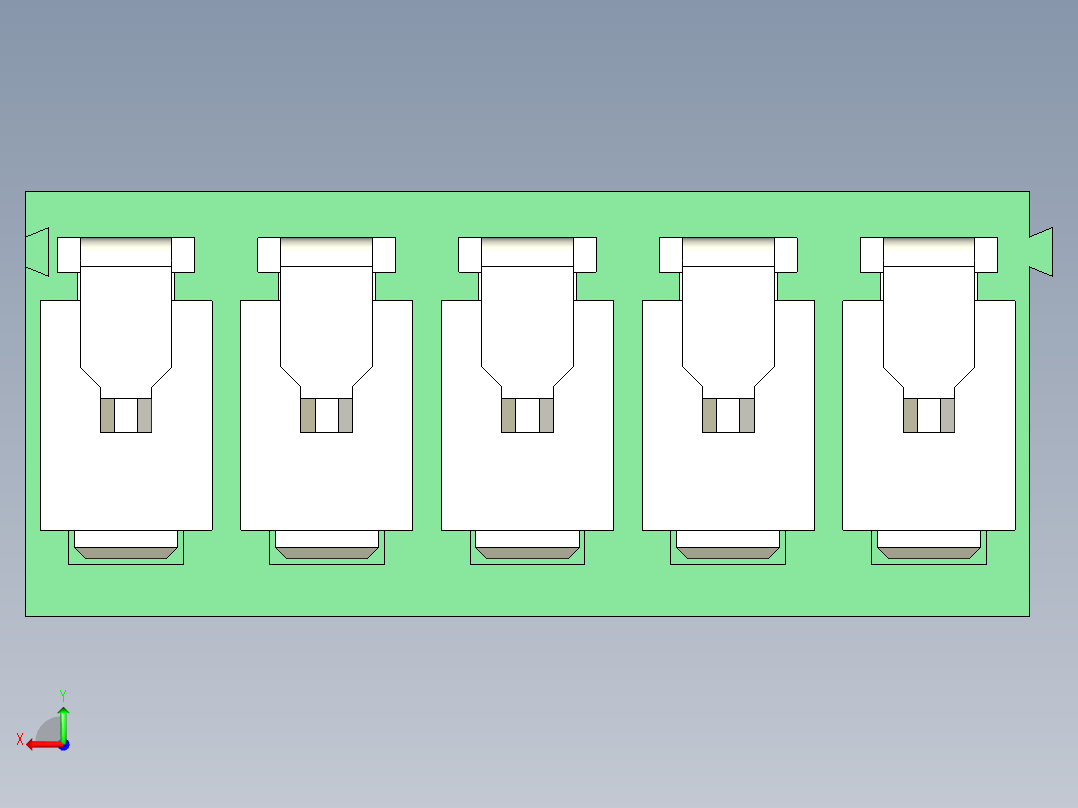 PCB Terminal Block 5 DEG381-3.5后视图
