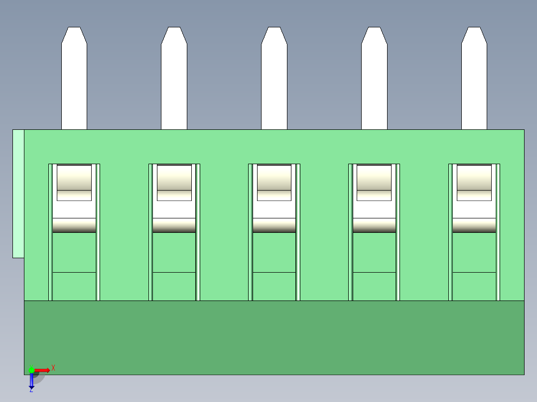 PCB Terminal Block 5 DEG381-3.5俯视图