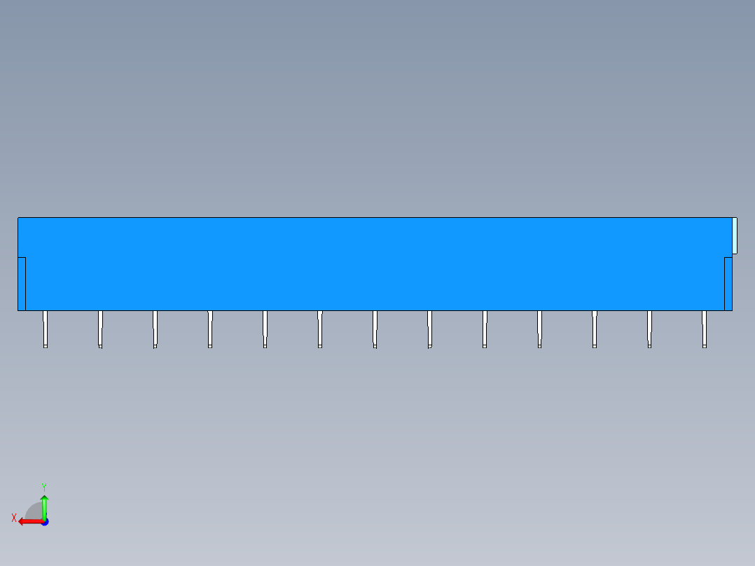 DEGSON DG365 系列 7.5mm 接线端子-DG365-7.5-13P-12-00AH后视图