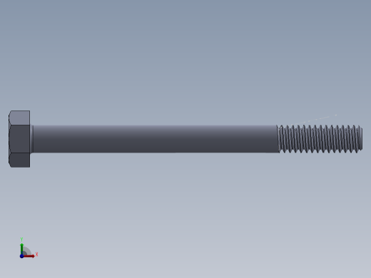 UNC 六角螺栓-Hex Bolt 0.250-20 x 3前视缩略图