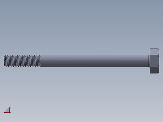 UNC 六角螺栓-Hex Bolt 0.250-20 x 3后视缩略图