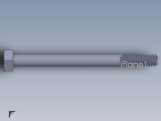 UNC 六角螺栓-Hex Bolt 0.250-20 x 3俯视缩略图