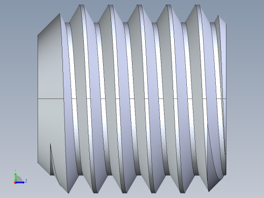 UNC 平头紧定螺钉-UNC SET SCREW 0.500 x0.500.STEP左视缩略图
