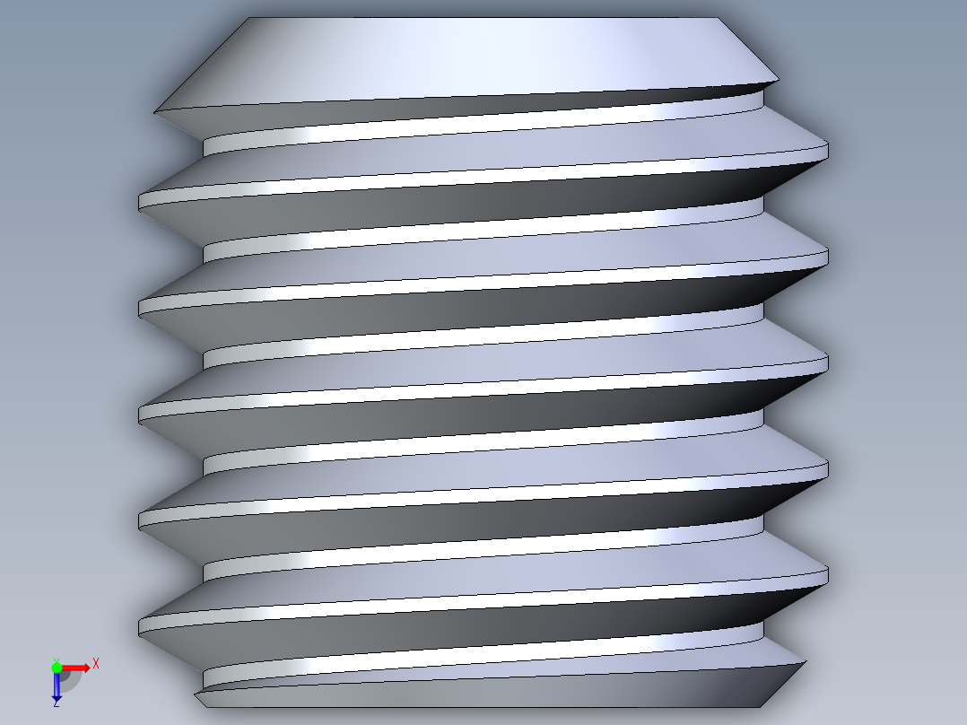 UNC 平头紧定螺钉-UNC SET SCREW 0.500 x0.500.STEP俯视图