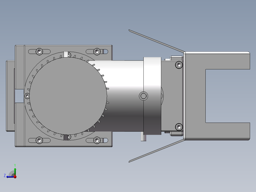 572小型车床右视图