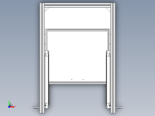 结构简单的框架型材铝包括垂直门前视缩略图