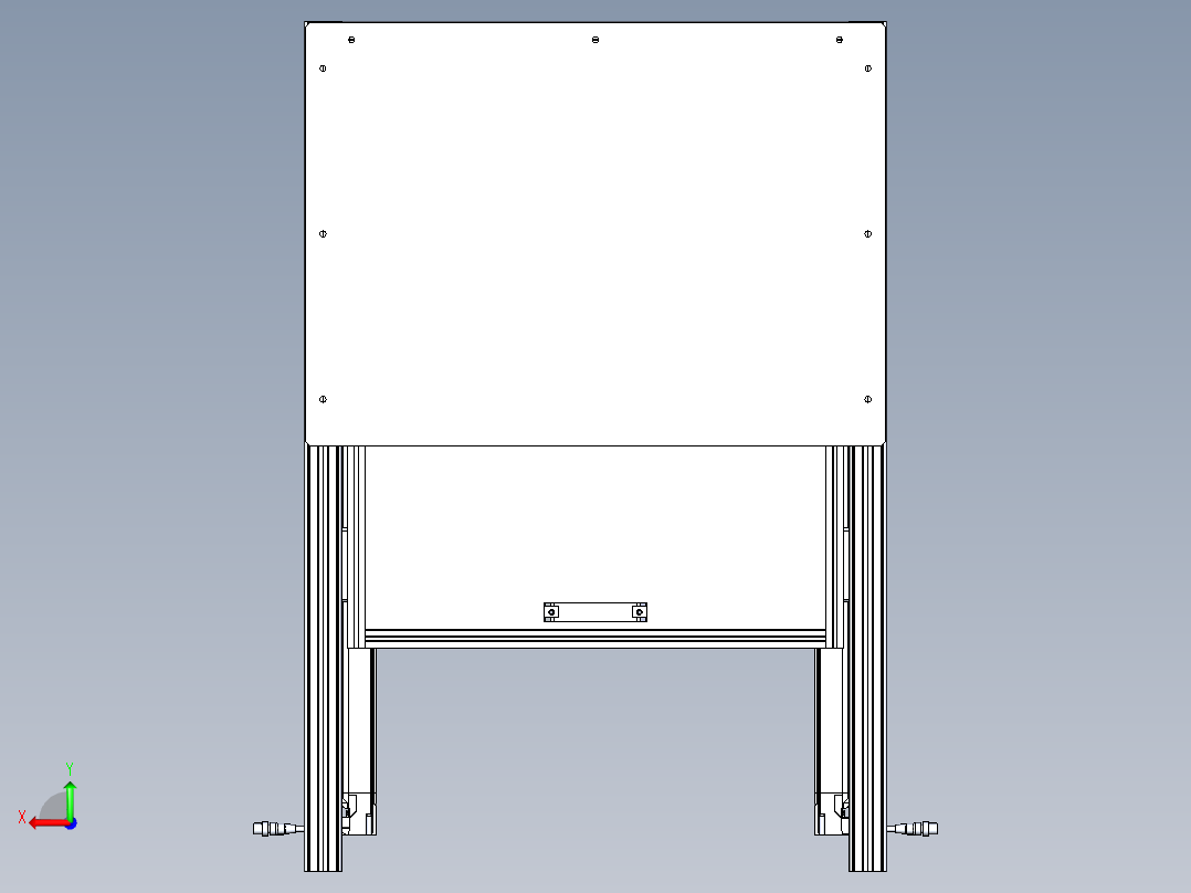 结构简单的框架型材铝包括垂直门后视图