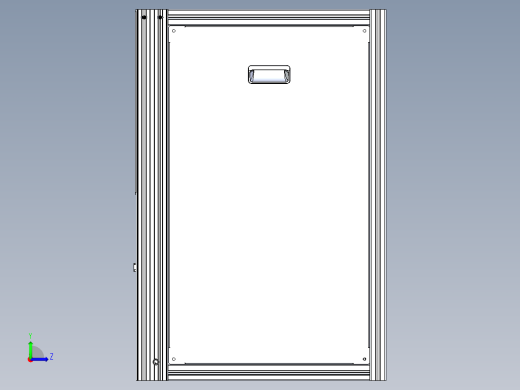 结构简单的框架型材铝包括垂直门左视缩略图