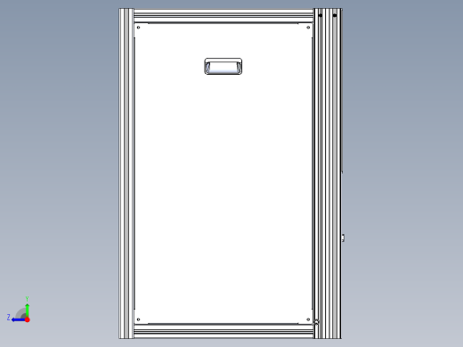 结构简单的框架型材铝包括垂直门右视缩略图