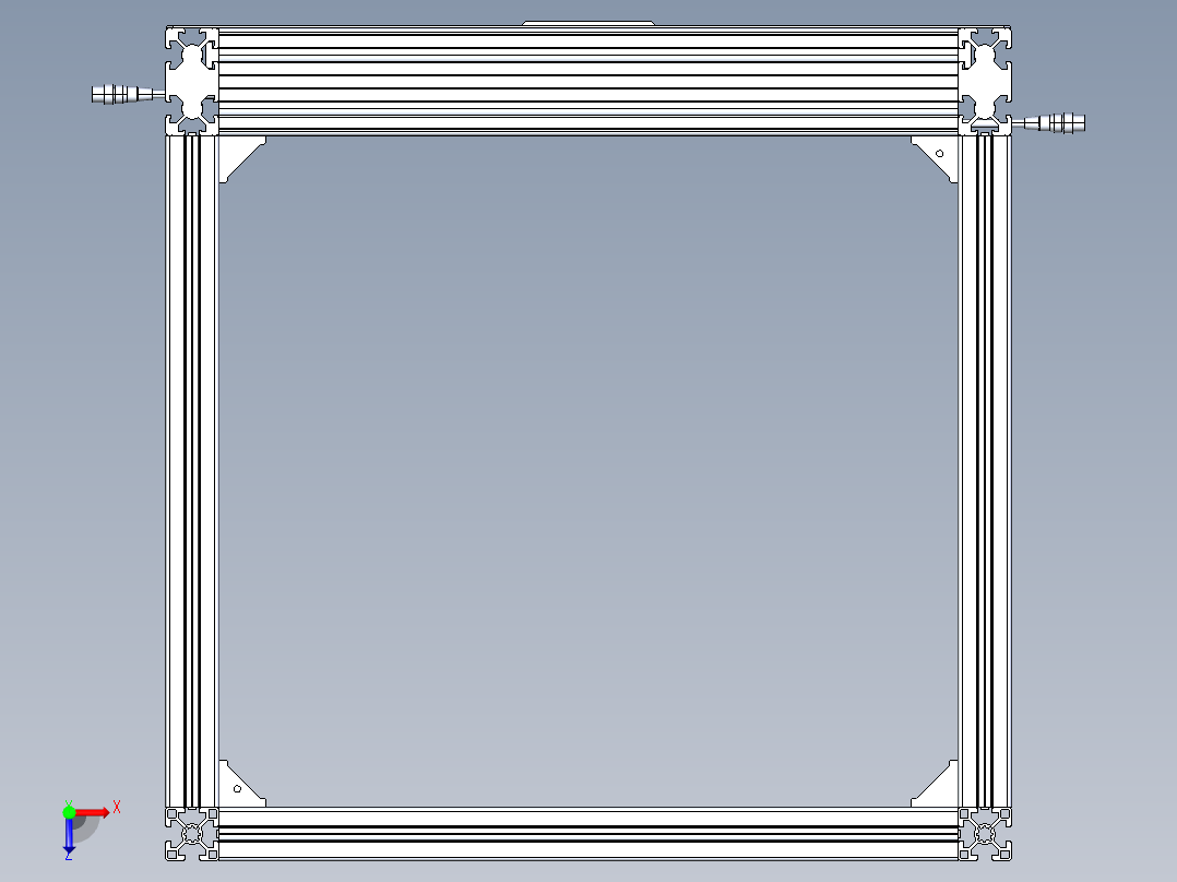 结构简单的框架型材铝包括垂直门俯视图