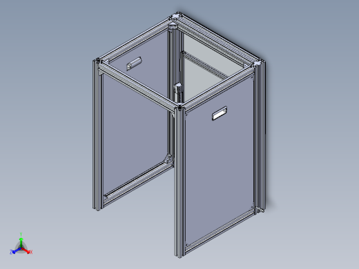 结构简单的框架型材铝包括垂直门正等轴测缩略图