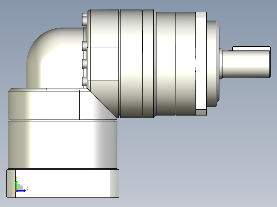 多摩川行星减速机TBR-060-L1-14BK14左视图