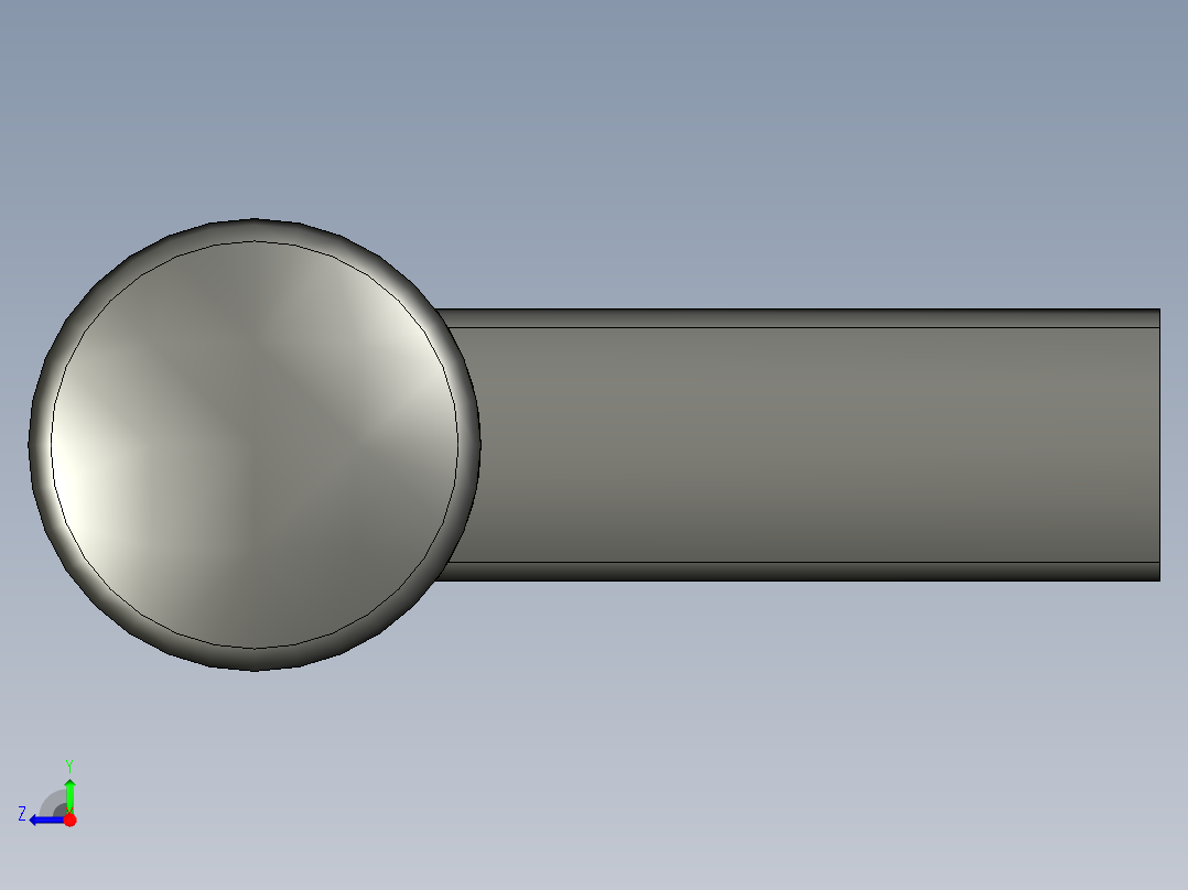 取手(鋁合金)UC-3D多系列多零件图纸模型右视图