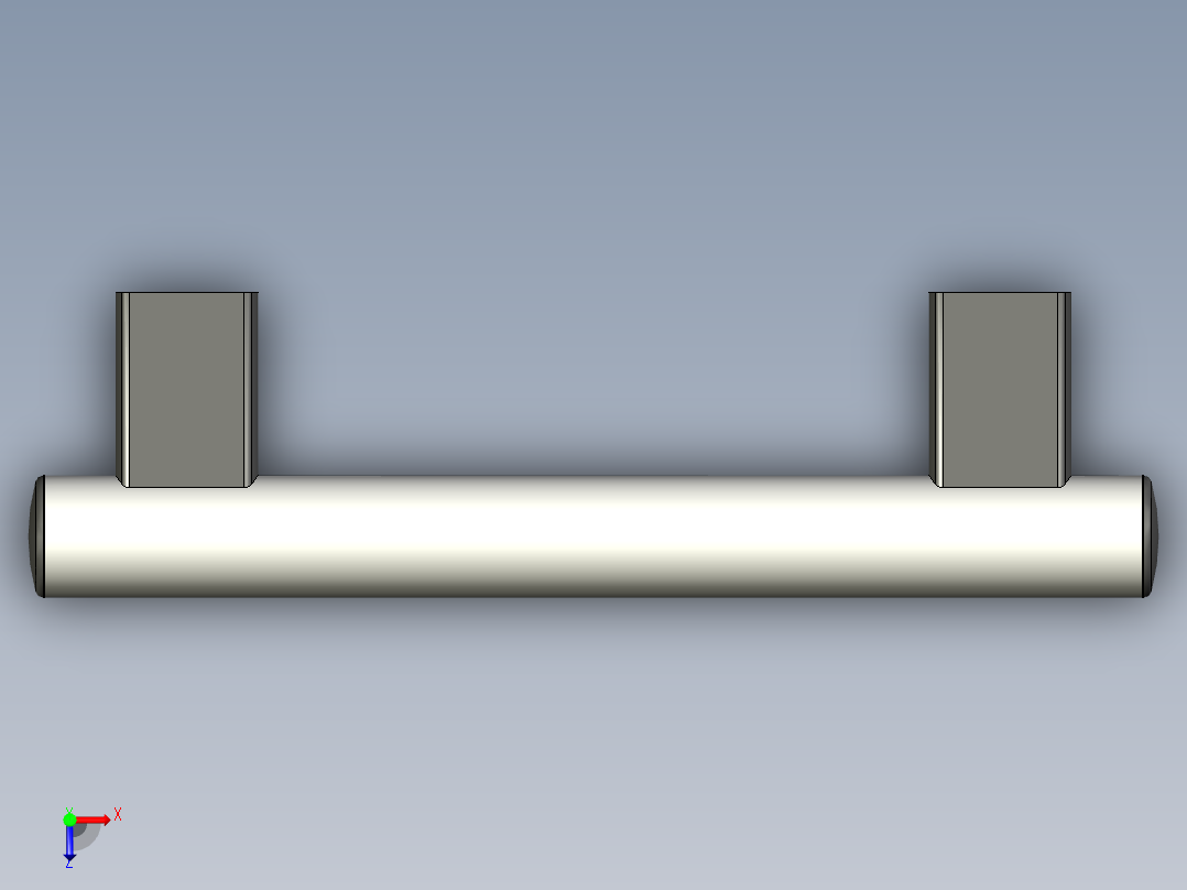 取手(鋁合金)UC-3D多系列多零件图纸模型俯视图