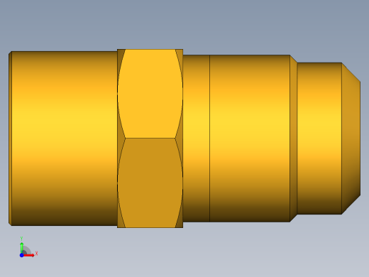 扩口式工业通用硬管接头Flare To Solder 43F-6-8前视缩略图