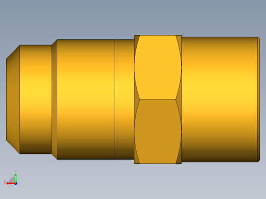 扩口式工业通用硬管接头Flare To Solder 43F-6-8后视缩略图