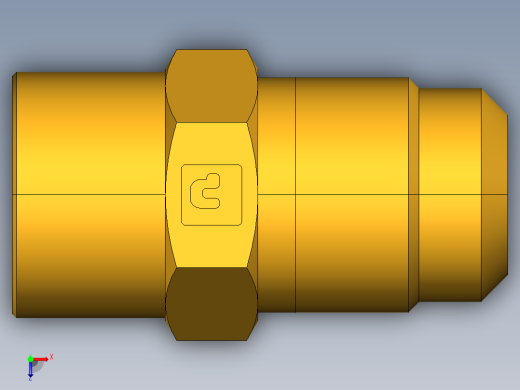 扩口式工业通用硬管接头Flare To Solder 43F-6-8俯视缩略图