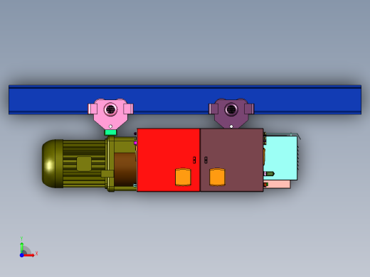 八吨电动葫芦含跑车控制箱前视缩略图
