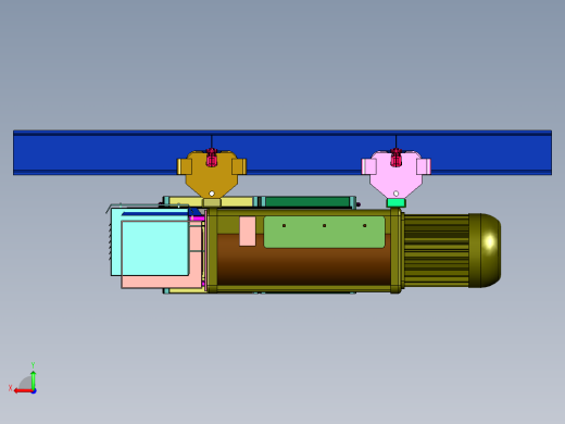 八吨电动葫芦含跑车控制箱后视缩略图